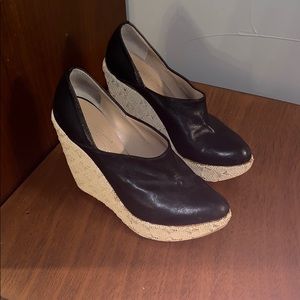 Platform leather shoes